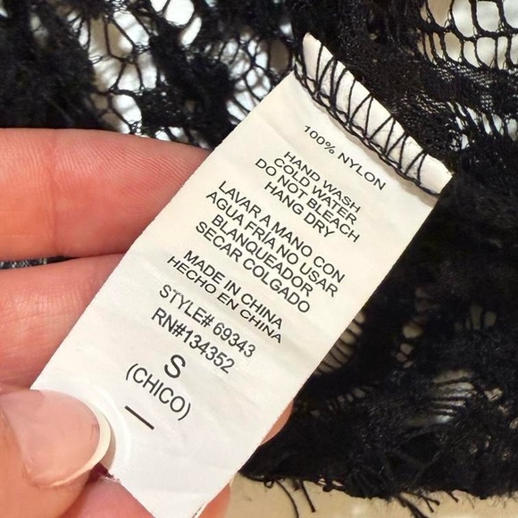 Ambiance Black Lace Sheer Top - Picture 5 of 5